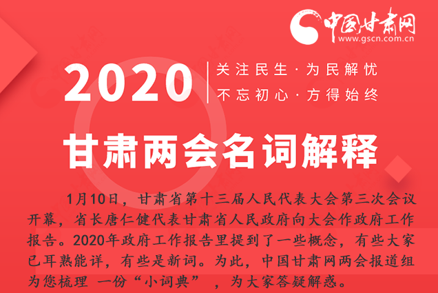2020甘肅兩會|漲知識！政府工作報(bào)告23個新名詞，最全解釋來了