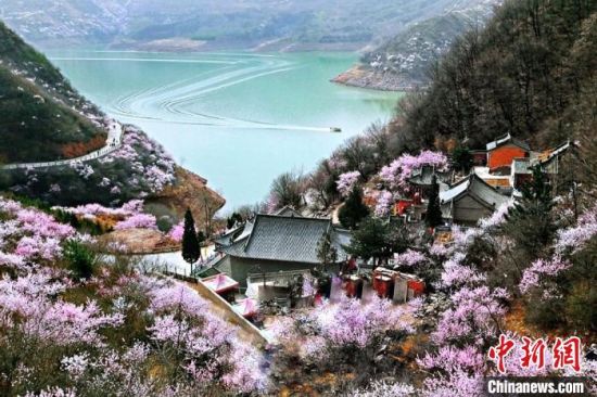 甘肅平?jīng)鍪惺侵袊鴥?yōu)秀旅游城市。圖為平?jīng)鲠轻忌较率锾一ㄊ㈤_。(資料圖) 平?jīng)鍪形麄鞑抗﹫D