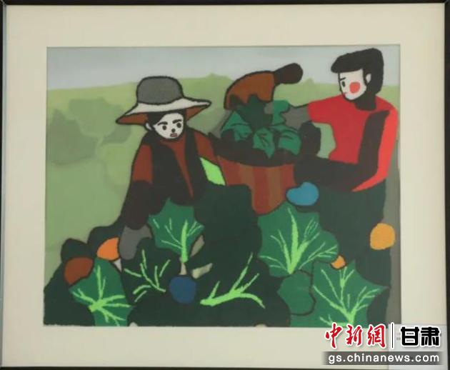 皋蘭縣高原夏菜項目幫助當?shù)貗D女增收致富。刺繡 黃淑娟 繡稿 趙海科