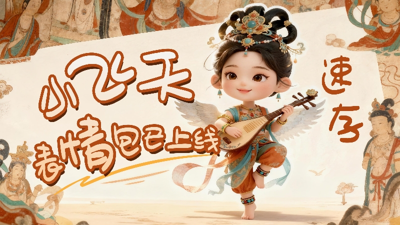 【何以中國·壁畫里的中國】小飛天表情包已上線，速存！