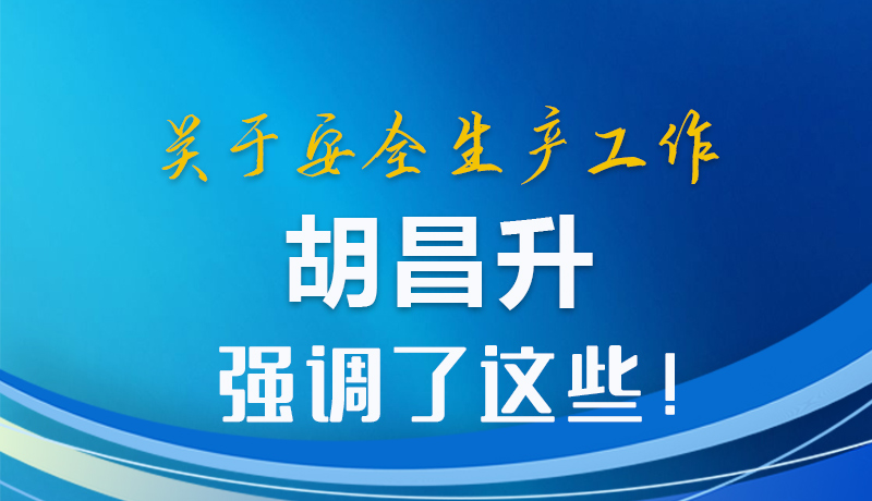 圖解|關(guān)于安全生產(chǎn)工作 胡昌升強(qiáng)調(diào)了這些！